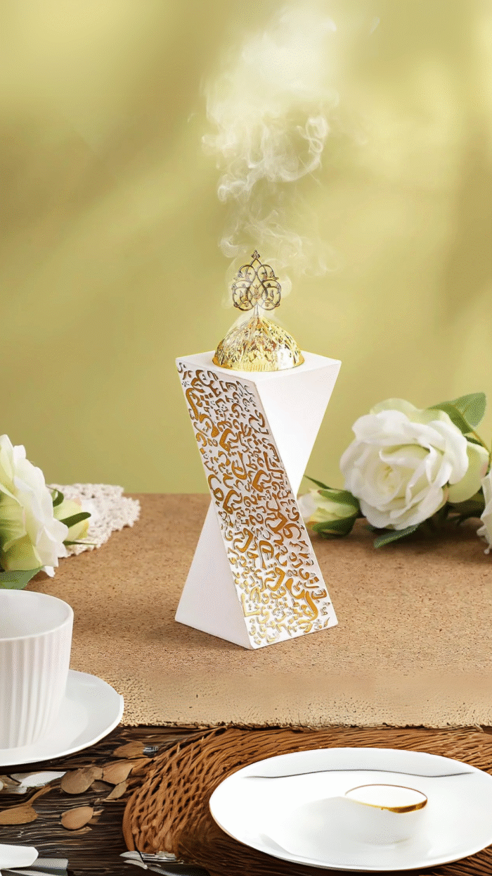 White Charcoal Incense Burner